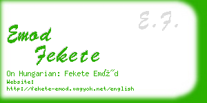 emod fekete business card